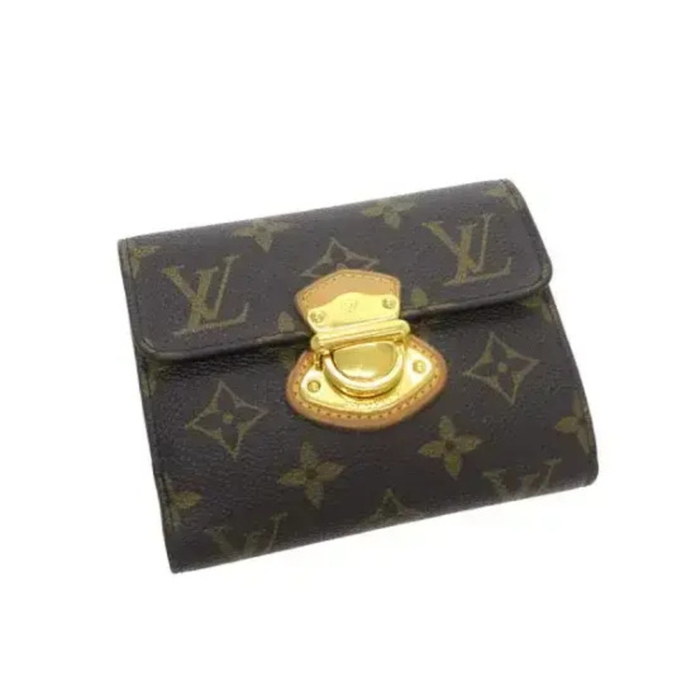 Louis Vuitton Monogram Portefeuille Joy Wallet Canvas Leather Brown